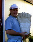 Greg holding Rex beast Cast